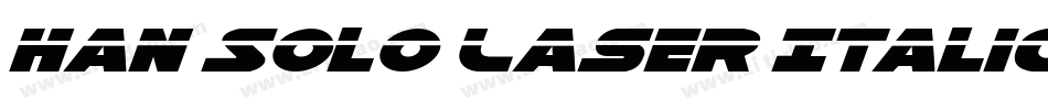 Han Solo Laser Italic字体转换